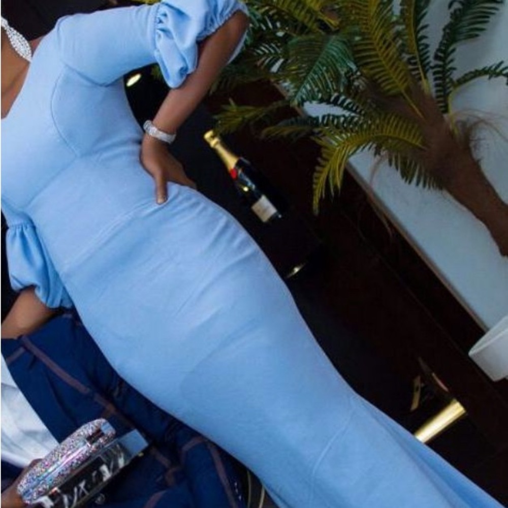Elegant Blue Women's Dress